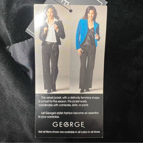 Vtg Y2K Black Velvet Whimsigoth Steampunk Vamp Blazer Jacket Corp Goth Size: 14 - Picture 16 of 16